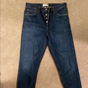 AGOLDE DARK WASH JEANS